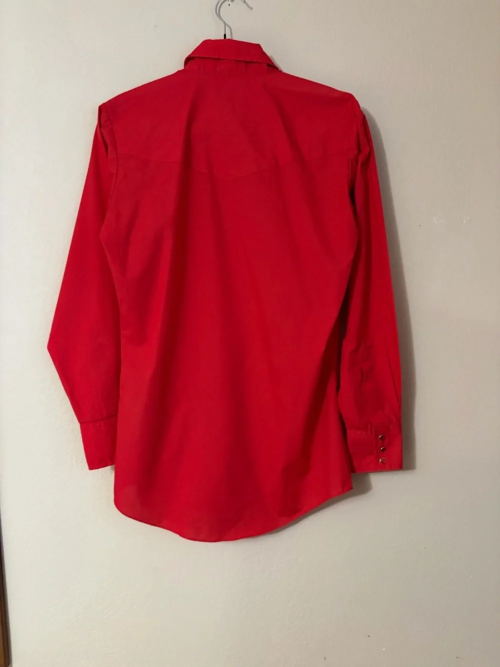 Ely Cattleman Men's Western Shirt Red Pearl Snap Long Sleeve Cowboy Rodeo Size S